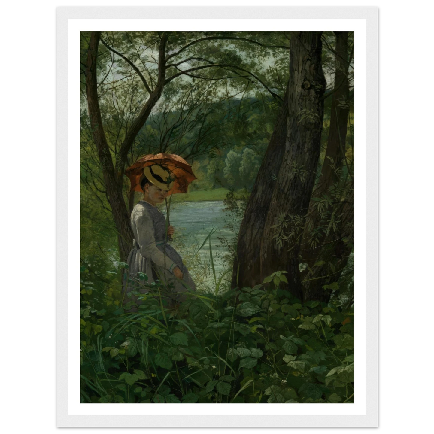Im Sonnenschein (1867) Art Print | Hans Thoma - Framed Poster - 30x40 cm / 12x16″ - Black frame
