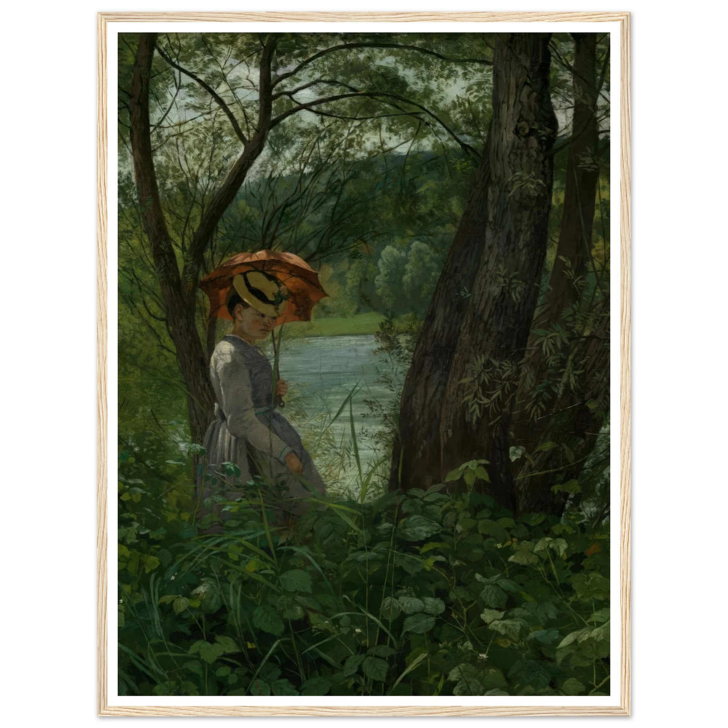 Im Sonnenschein (1867) Art Print | Hans Thoma - Framed Poster - 30x40 cm / 12x16″ - Black frame