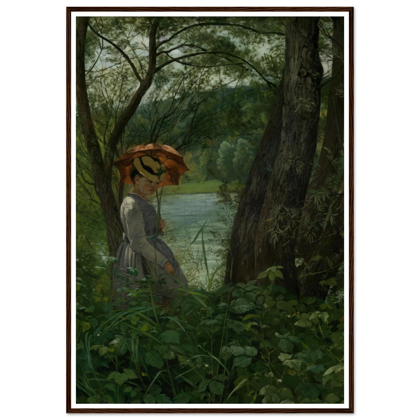 Im Sonnenschein (1867) Art Print | Hans Thoma - Framed Poster - 30x40 cm / 12x16″ - Black frame