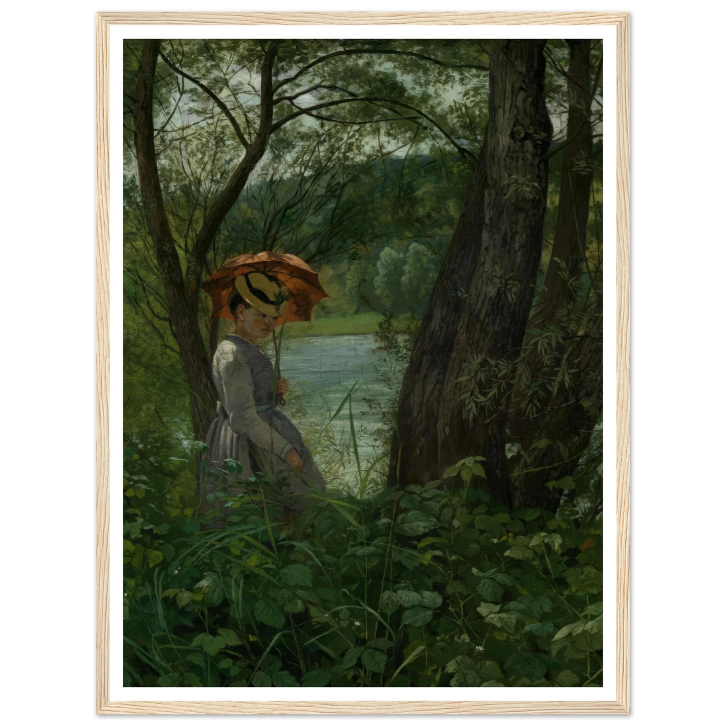 Im Sonnenschein (1867) Art Print | Hans Thoma - Framed Poster - 30x40 cm / 12x16″ - Black frame