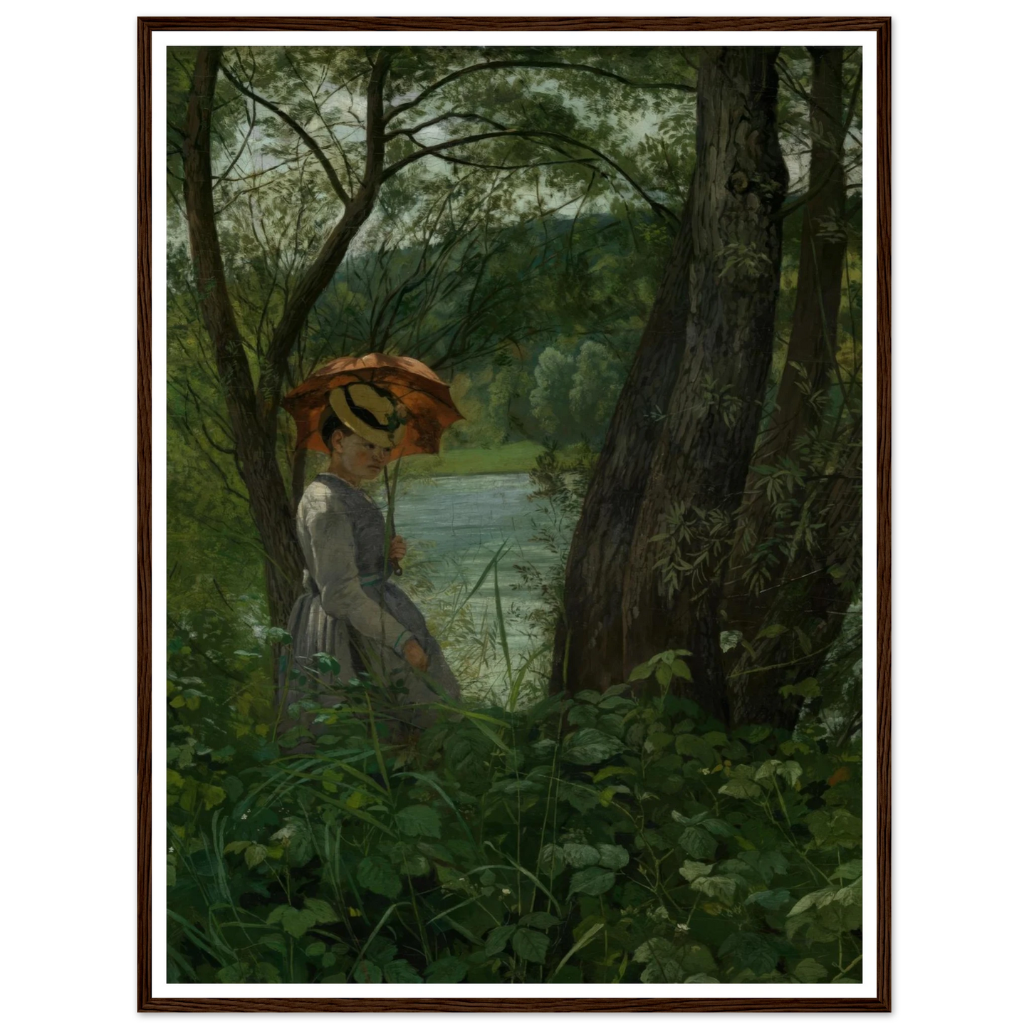 Im Sonnenschein (1867) Art Print | Hans Thoma - Framed Poster - 30x40 cm / 12x16″ - Black frame