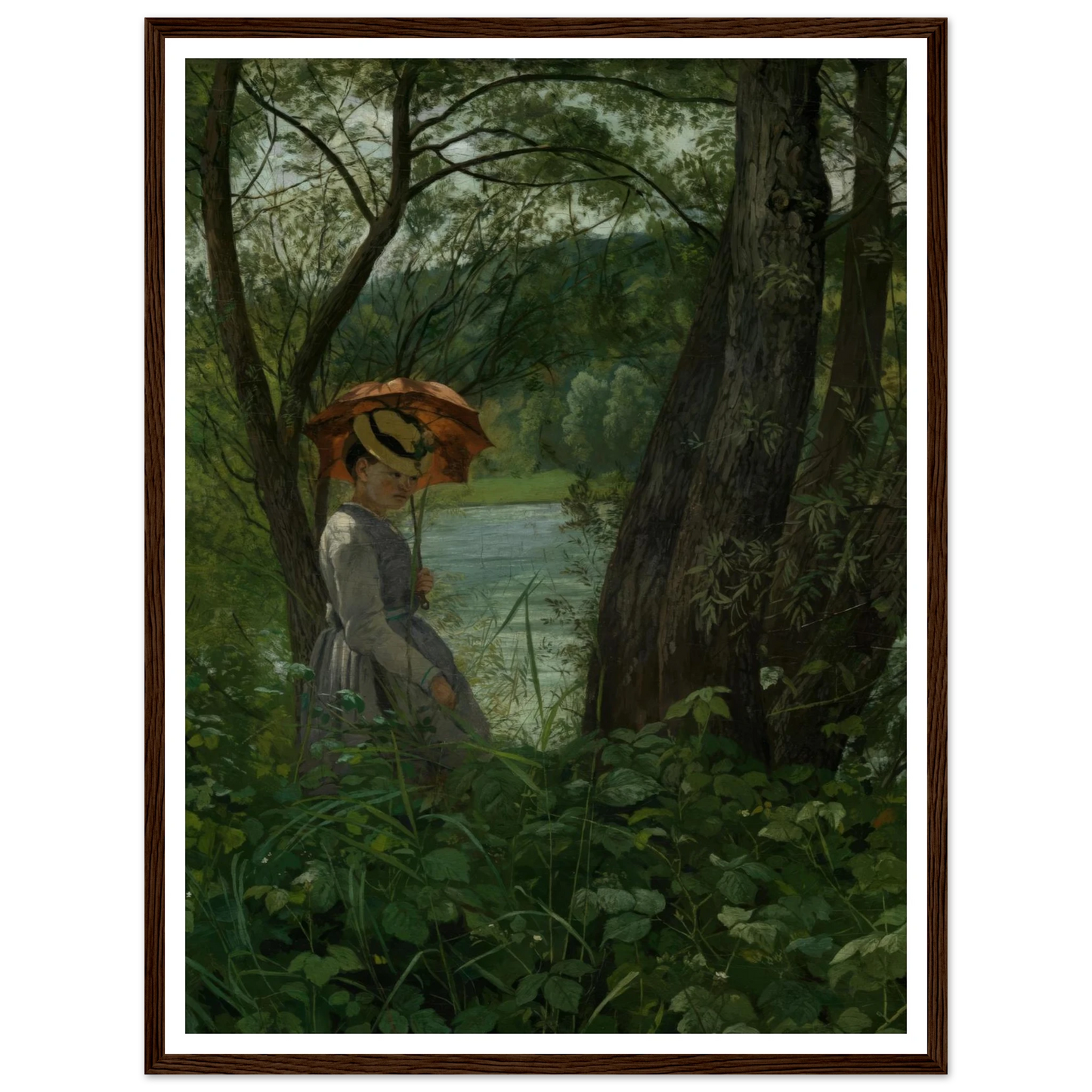 Im Sonnenschein (1867) Art Print | Hans Thoma - Framed Poster - 30x40 cm / 12x16″ - Black frame