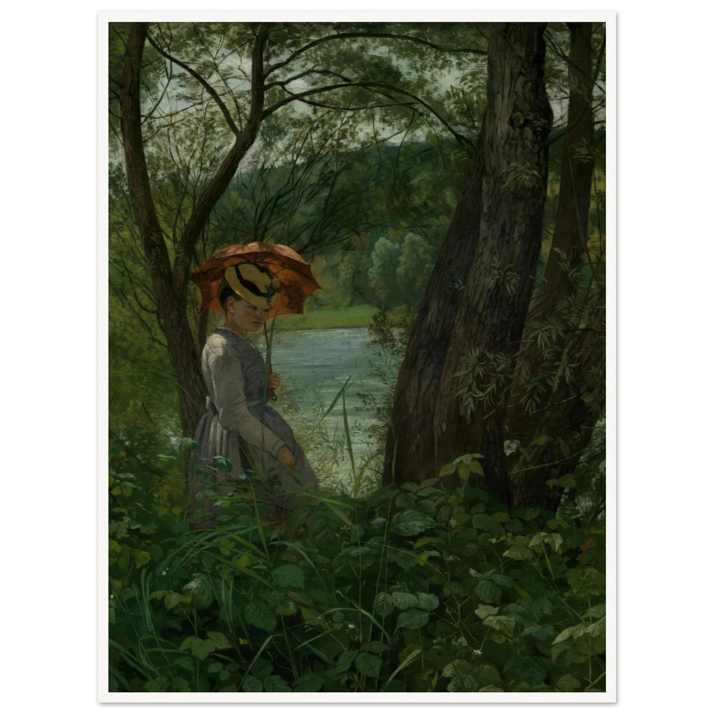 Im Sonnenschein (1867) Art Print | Hans Thoma - Framed Poster - 30x40 cm / 12x16″ - Black frame