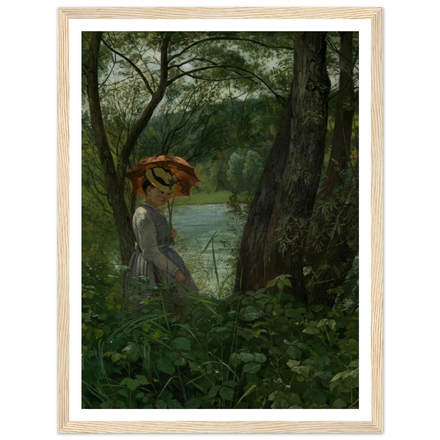 Im Sonnenschein (1867) Art Print | Hans Thoma - Framed Poster - 30x40 cm / 12x16″ - Black frame