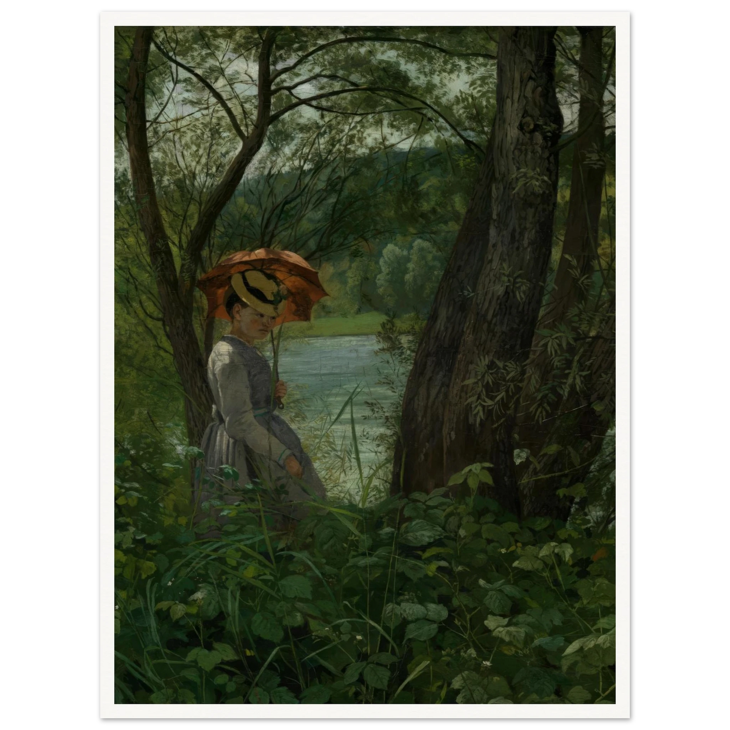 Im Sonnenschein (1867) Art Print | Hans Thoma - Framed Poster - 30x40 cm / 12x16″ - Black frame