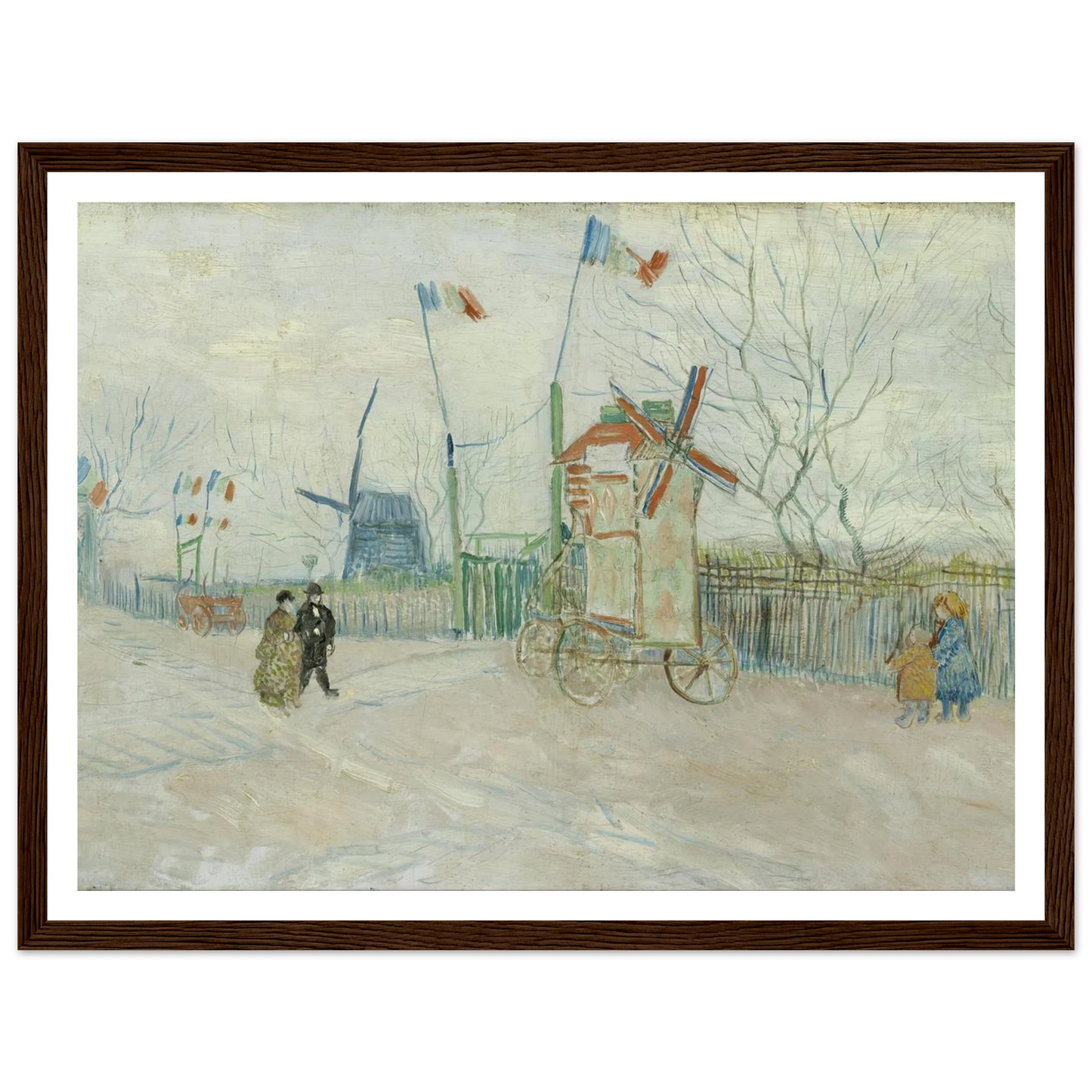 Impasse des Deux Frères (1887) Art Print | Vincent van Gogh - Framed Poster - 30x40 cm / 12x16″ - Black frame