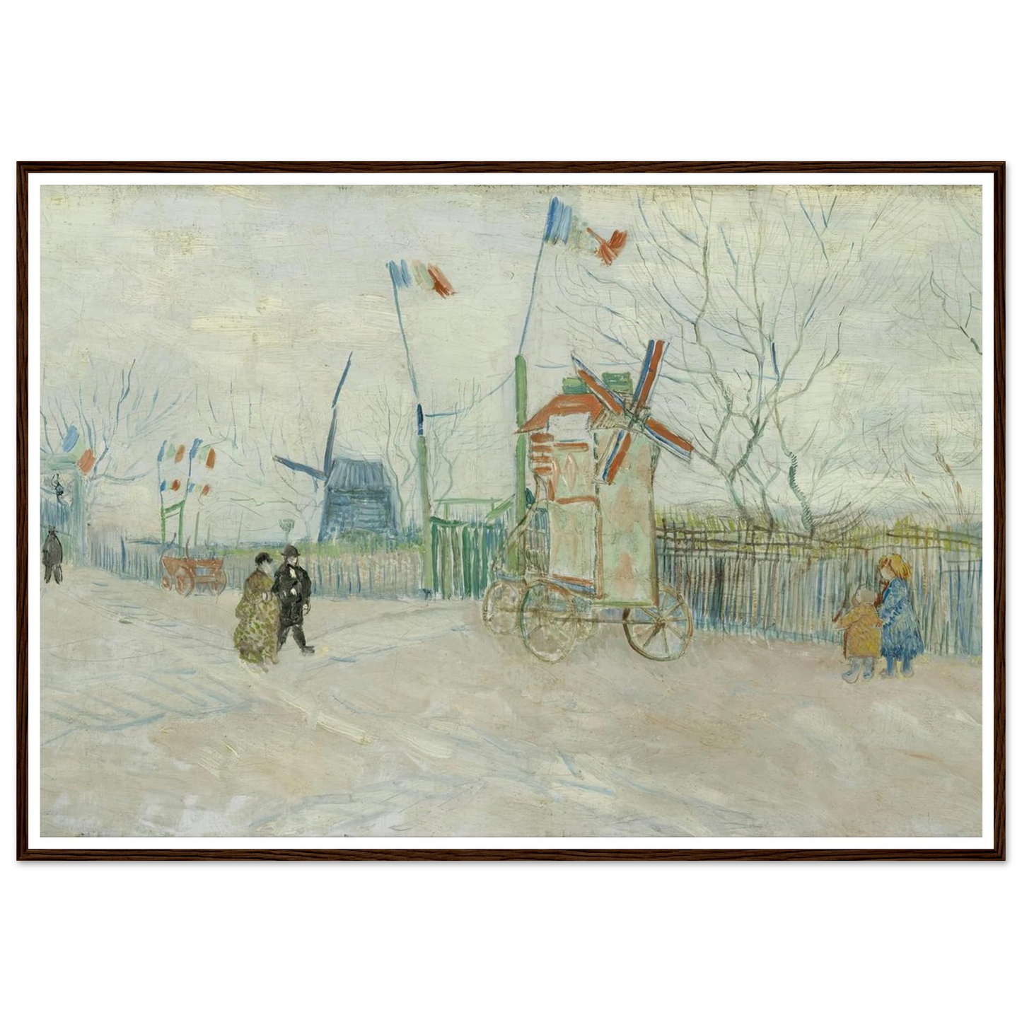 Impasse des Deux Frères (1887) Art Print | Vincent van Gogh - Framed Poster - 30x40 cm / 12x16″ - Black frame
