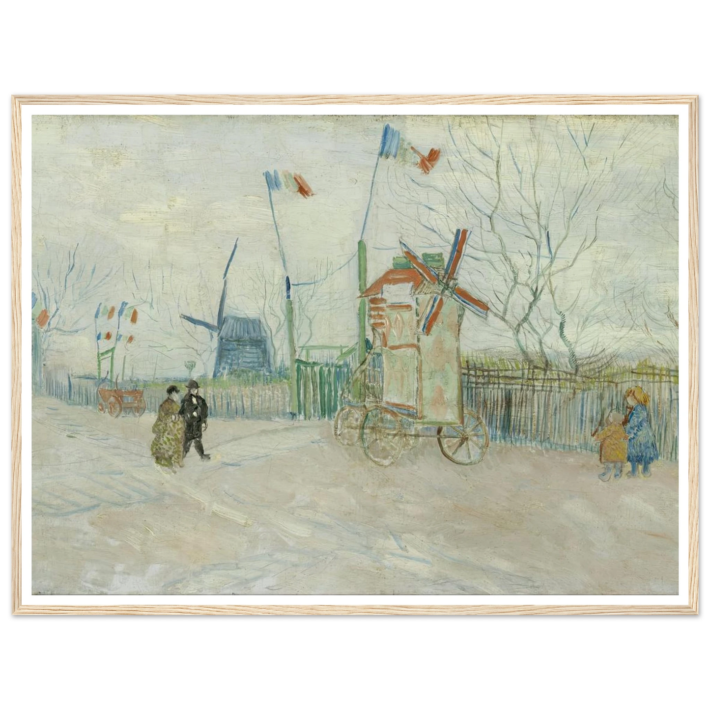 Impasse des Deux Frères (1887) Art Print | Vincent van Gogh - Framed Poster - 30x40 cm / 12x16″ - Black frame