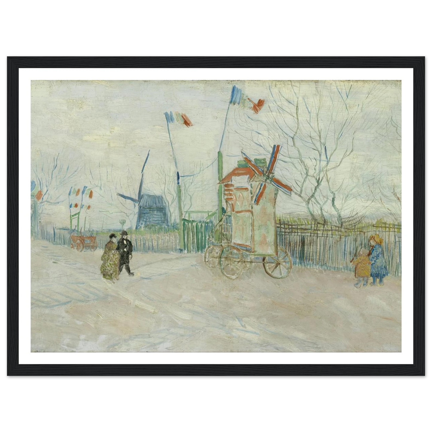 Impasse des Deux Frères (1887) Art Print | Vincent van Gogh - Framed Poster - 30x40 cm / 12x16″ - Black frame