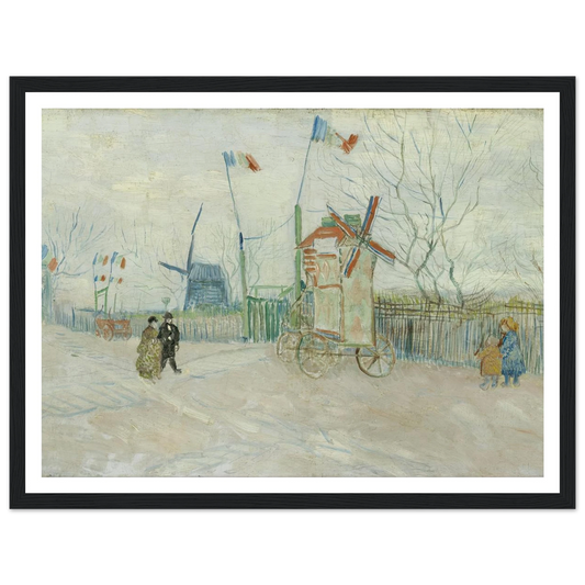 Impasse des Deux Frères (1887) Art Print | Vincent van Gogh - Framed Poster - 30x40 cm / 12x16″ - Black frame