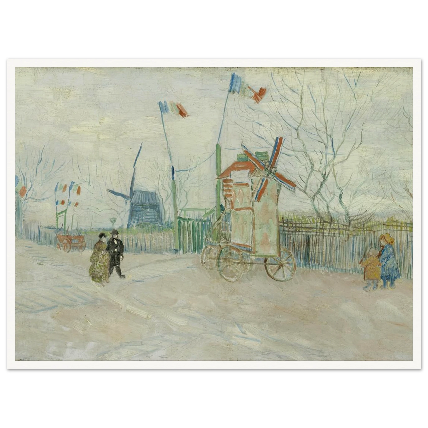 Impasse des Deux Frères (1887) Art Print | Vincent van Gogh - Framed Poster - 30x40 cm / 12x16″ - Black frame
