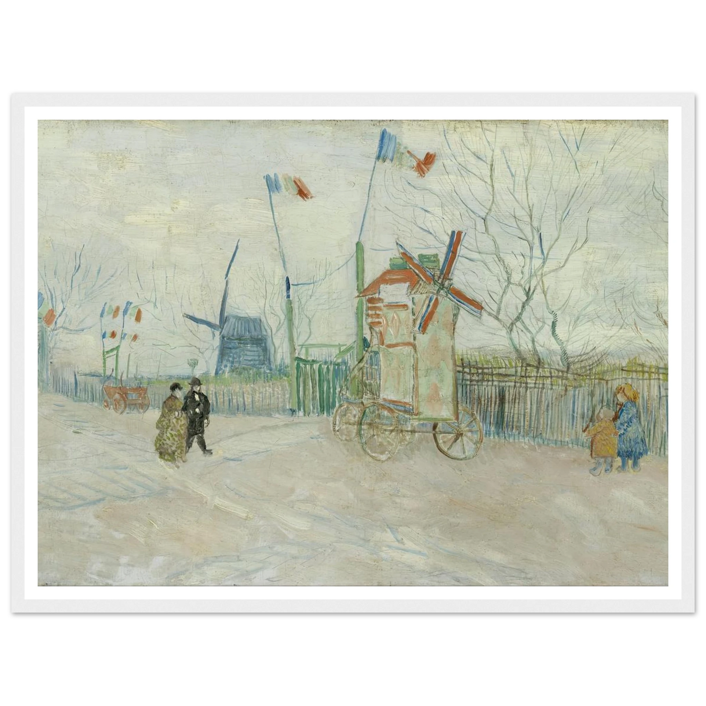 Impasse des Deux Frères (1887) Art Print | Vincent van Gogh - Framed Poster - 30x40 cm / 12x16″ - Black frame