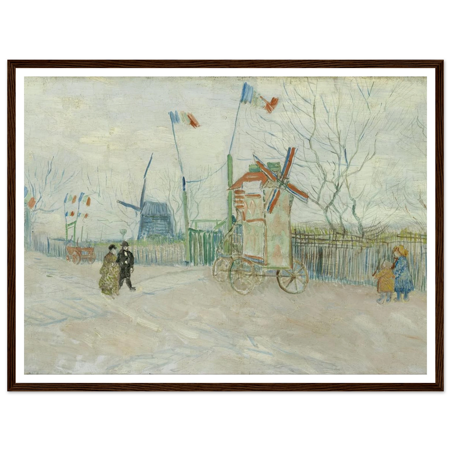 Impasse des Deux Frères (1887) Art Print | Vincent van Gogh - Framed Poster - 30x40 cm / 12x16″ - Black frame