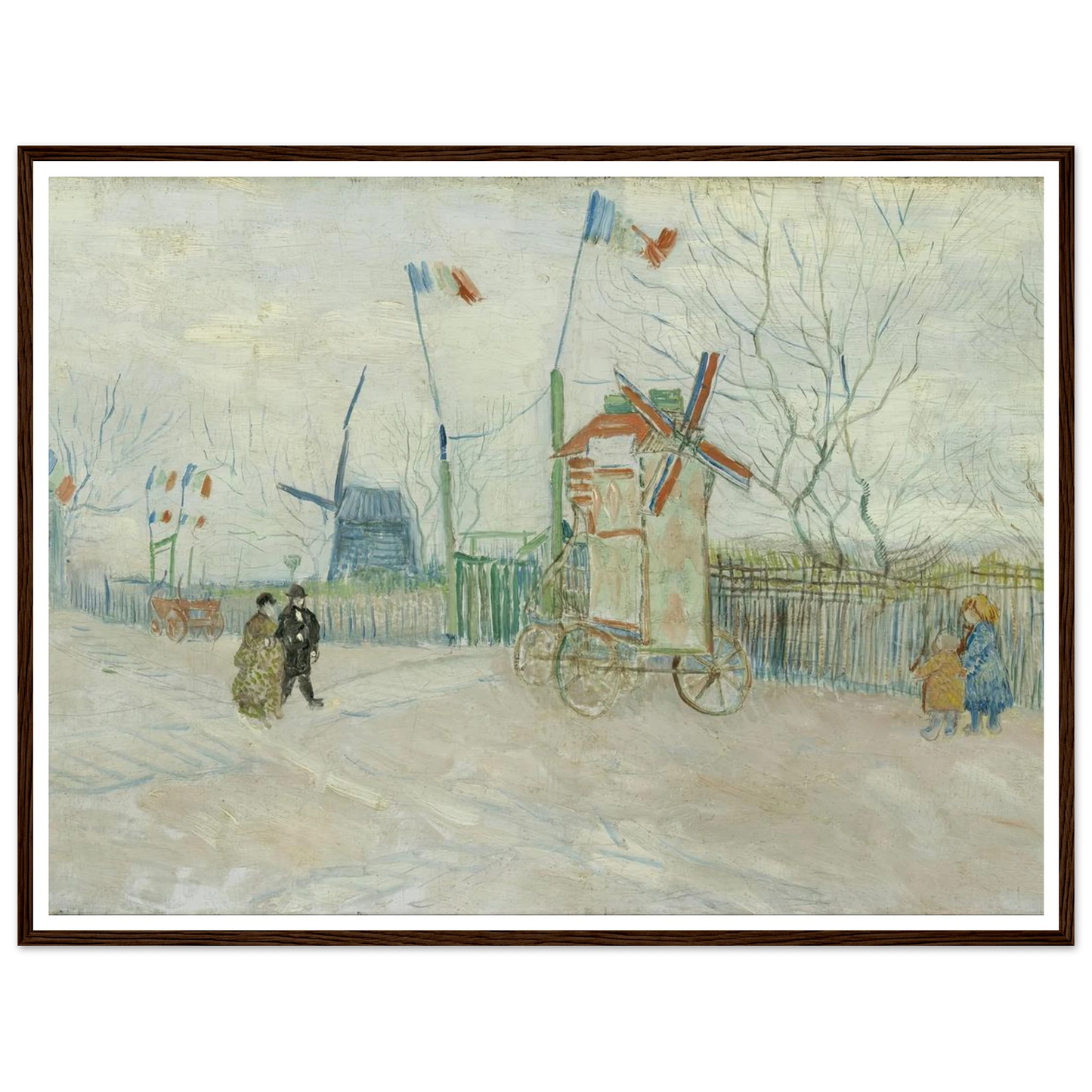 Impasse des Deux Frères (1887) Art Print | Vincent van Gogh - Framed Poster - 30x40 cm / 12x16″ - Black frame
