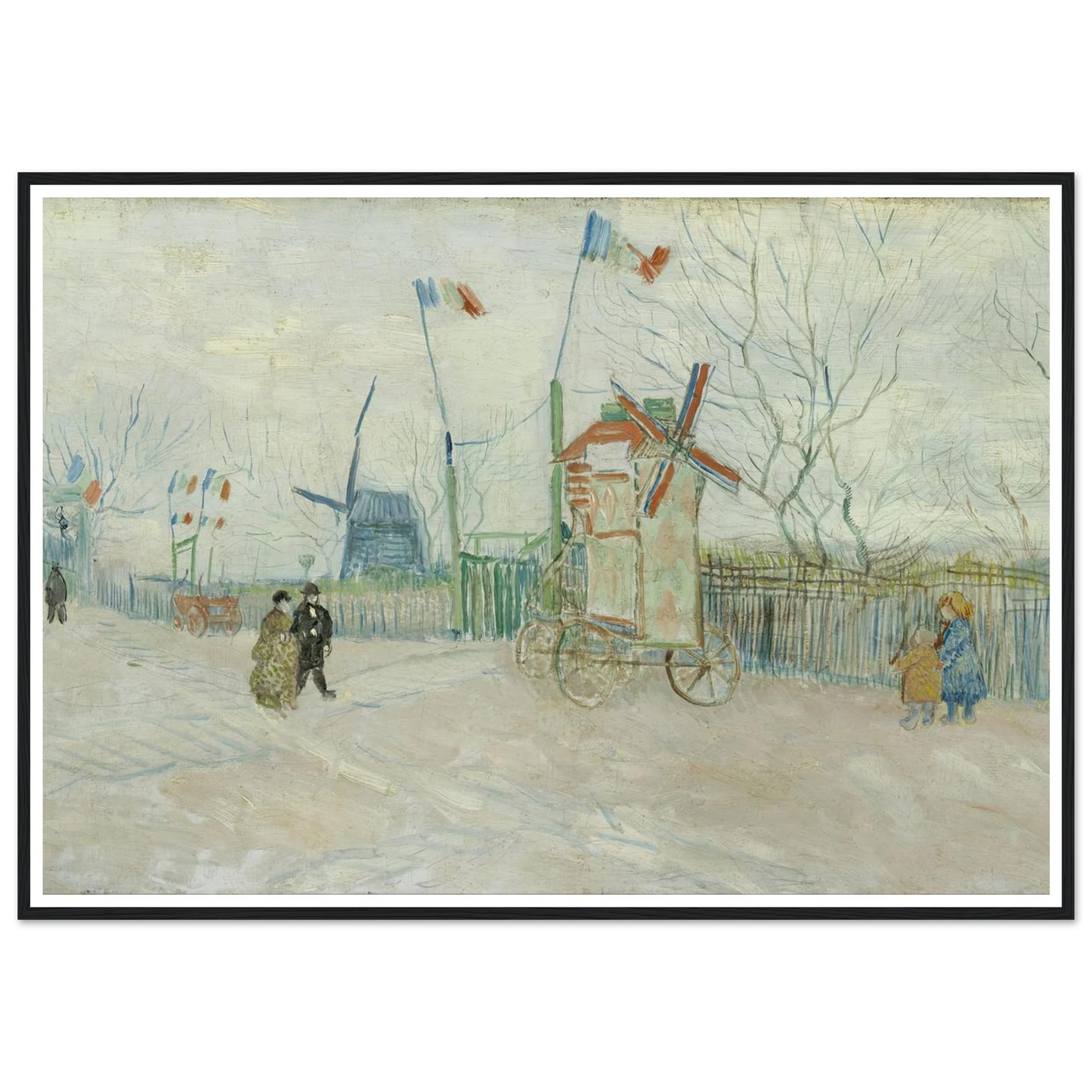 Impasse des Deux Frères (1887) Art Print | Vincent van Gogh - Framed Poster - 30x40 cm / 12x16″ - Black frame