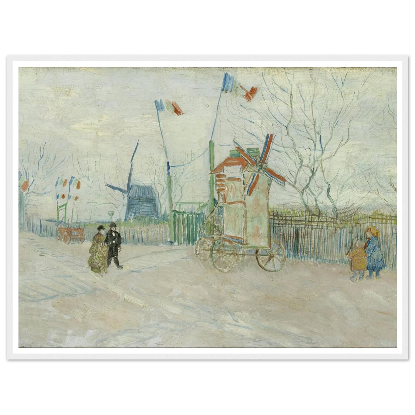 Impasse des Deux Frères (1887) Art Print | Vincent van Gogh - Framed Poster - 30x40 cm / 12x16″ - Black frame
