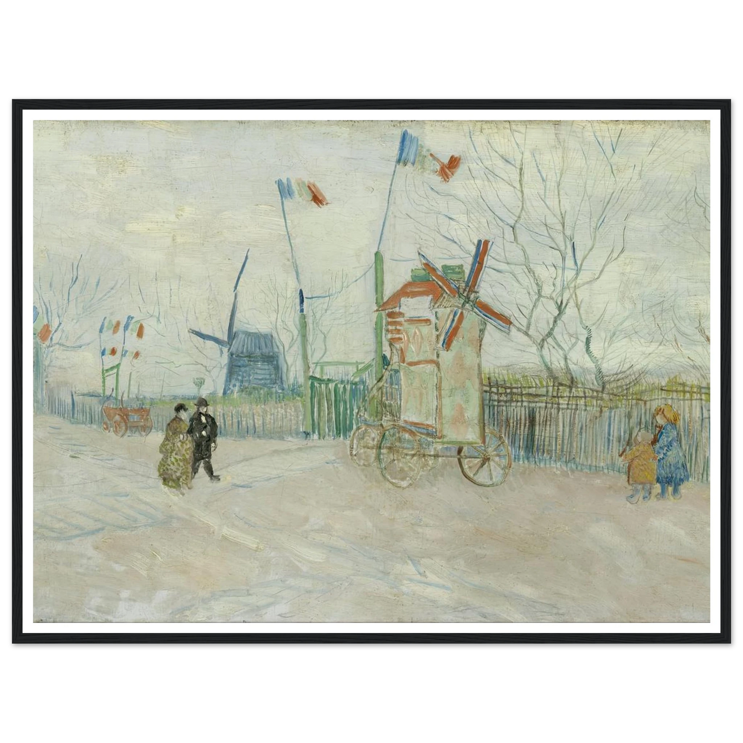 Impasse des Deux Frères (1887) Art Print | Vincent van Gogh - Framed Poster - 30x40 cm / 12x16″ - Black frame