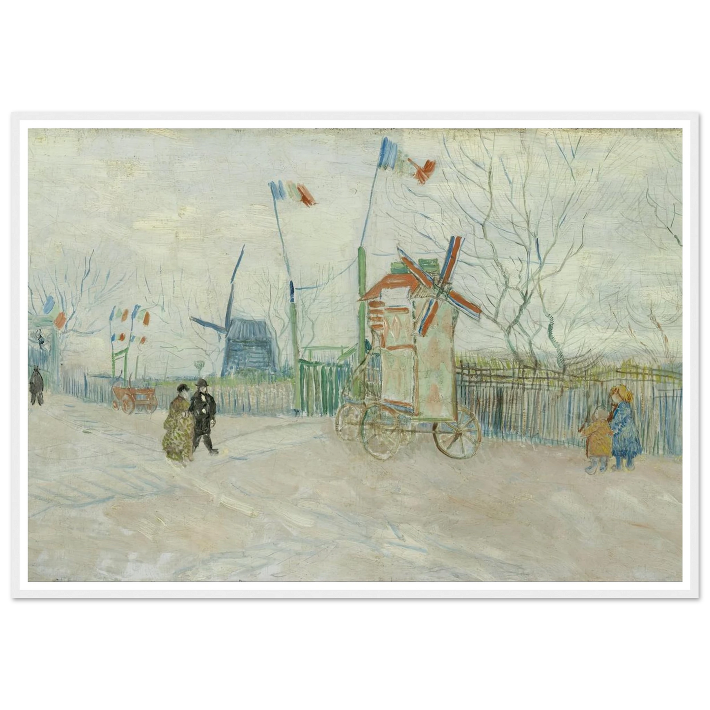 Impasse des Deux Frères (1887) Art Print | Vincent van Gogh - Framed Poster - 30x40 cm / 12x16″ - Black frame