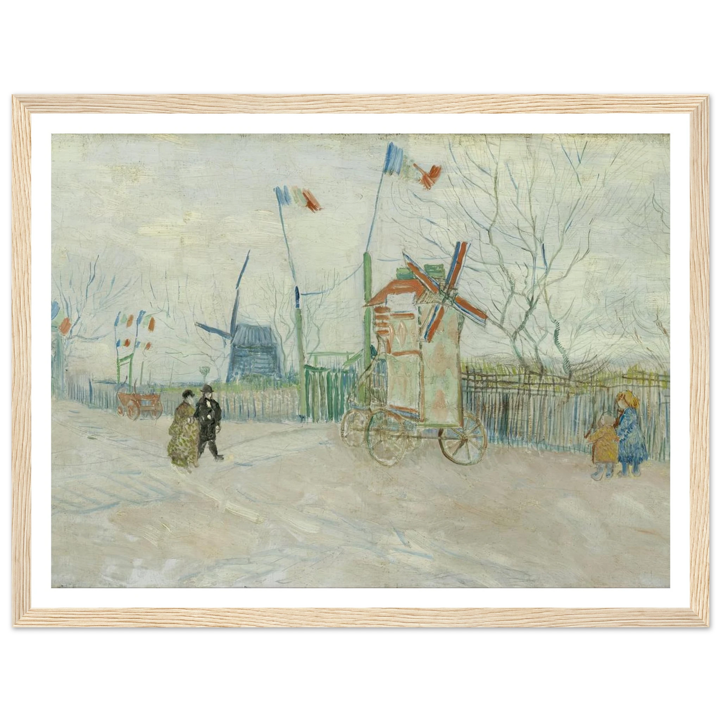 Impasse des Deux Frères (1887) Art Print | Vincent van Gogh - Framed Poster - 30x40 cm / 12x16″ - Black frame
