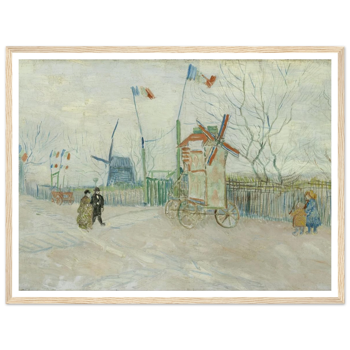 Impasse des Deux Frères (1887) Art Print | Vincent van Gogh - Framed Poster - 30x40 cm / 12x16″ - Black frame