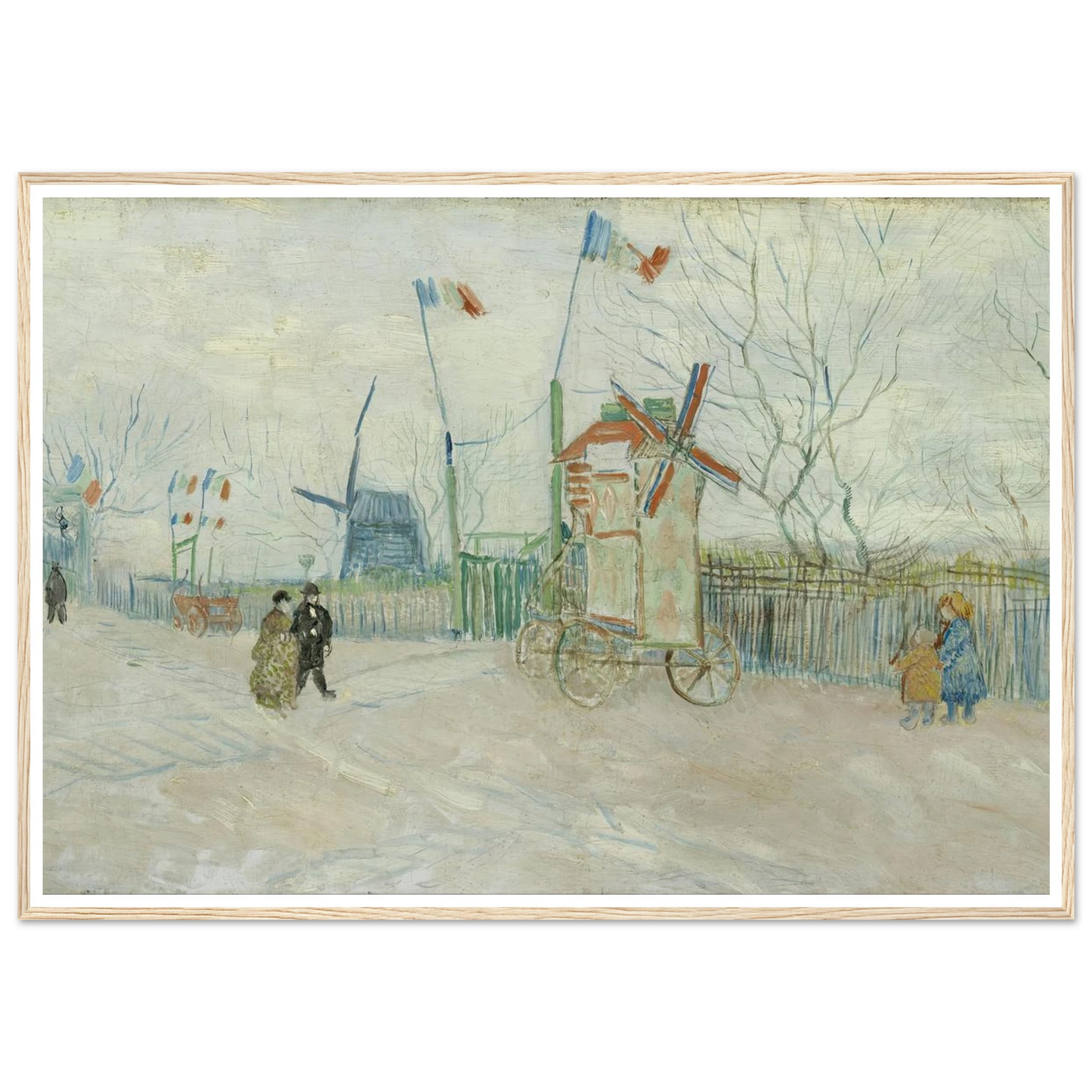 Impasse des Deux Frères (1887) Art Print | Vincent van Gogh - Framed Poster - 30x40 cm / 12x16″ - Black frame