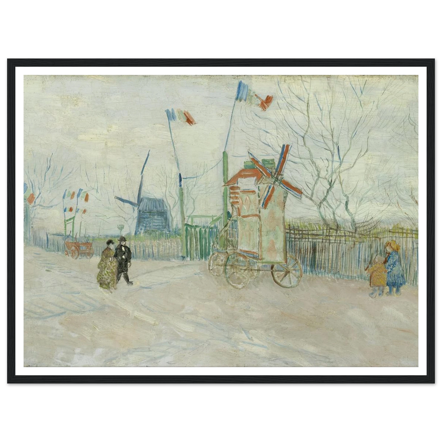 Impasse des Deux Frères (1887) Art Print | Vincent van Gogh - Framed Poster - 30x40 cm / 12x16″ - Black frame