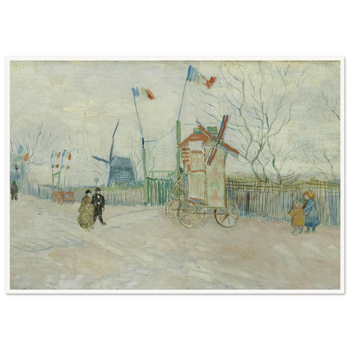Impasse des Deux Frères (1887) Art Print | Vincent van Gogh - Framed Poster - 30x40 cm / 12x16″ - Black frame