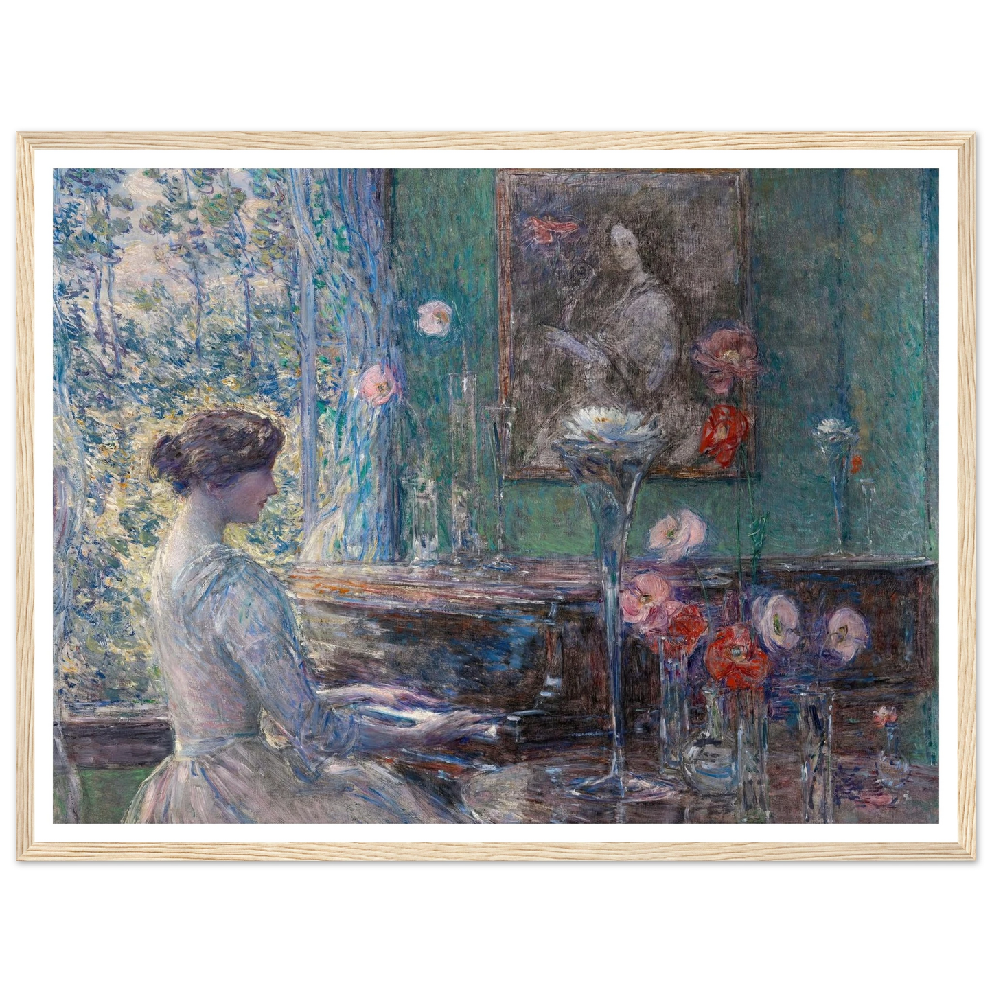 Improvisation (1899) Art Print | Childe Hassam - Framed Poster - 30x40 cm / 12x16″ - Black frame