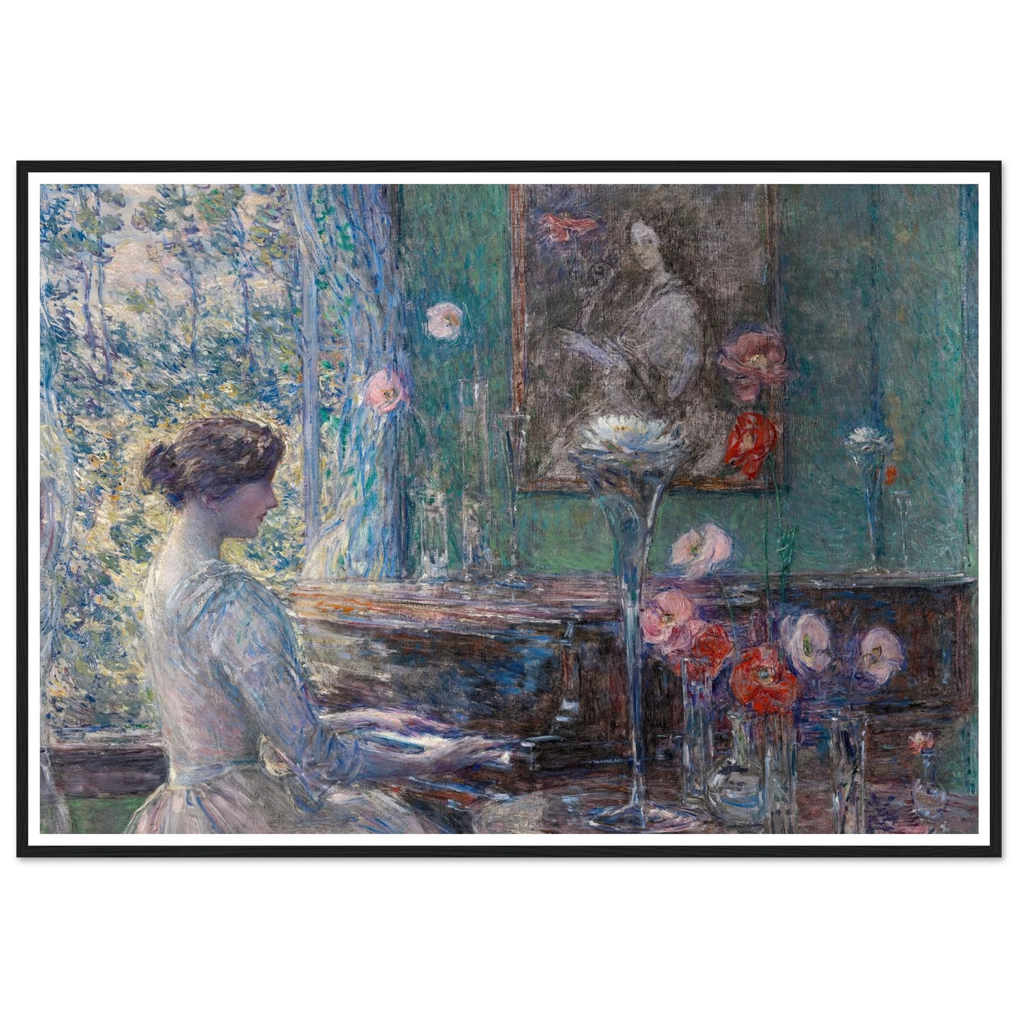 Improvisation (1899) Art Print | Childe Hassam - Framed Poster - 30x40 cm / 12x16″ - Black frame