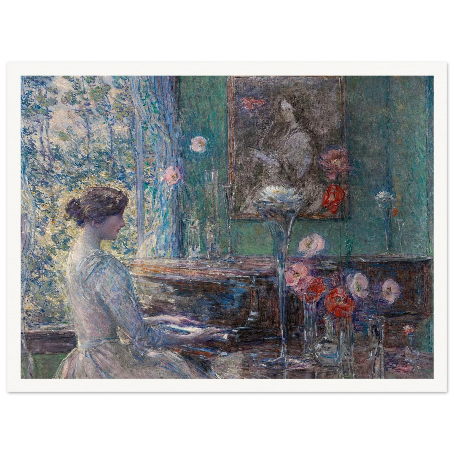 Improvisation (1899) Art Print | Childe Hassam - Framed Poster - 30x40 cm / 12x16″ - Black frame