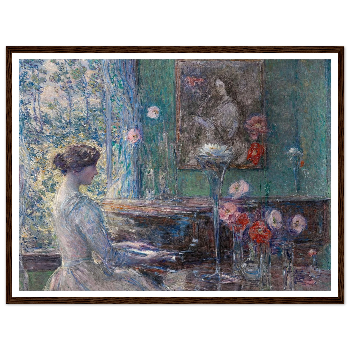 Improvisation (1899) Art Print | Childe Hassam - Framed Poster - 30x40 cm / 12x16″ - Black frame