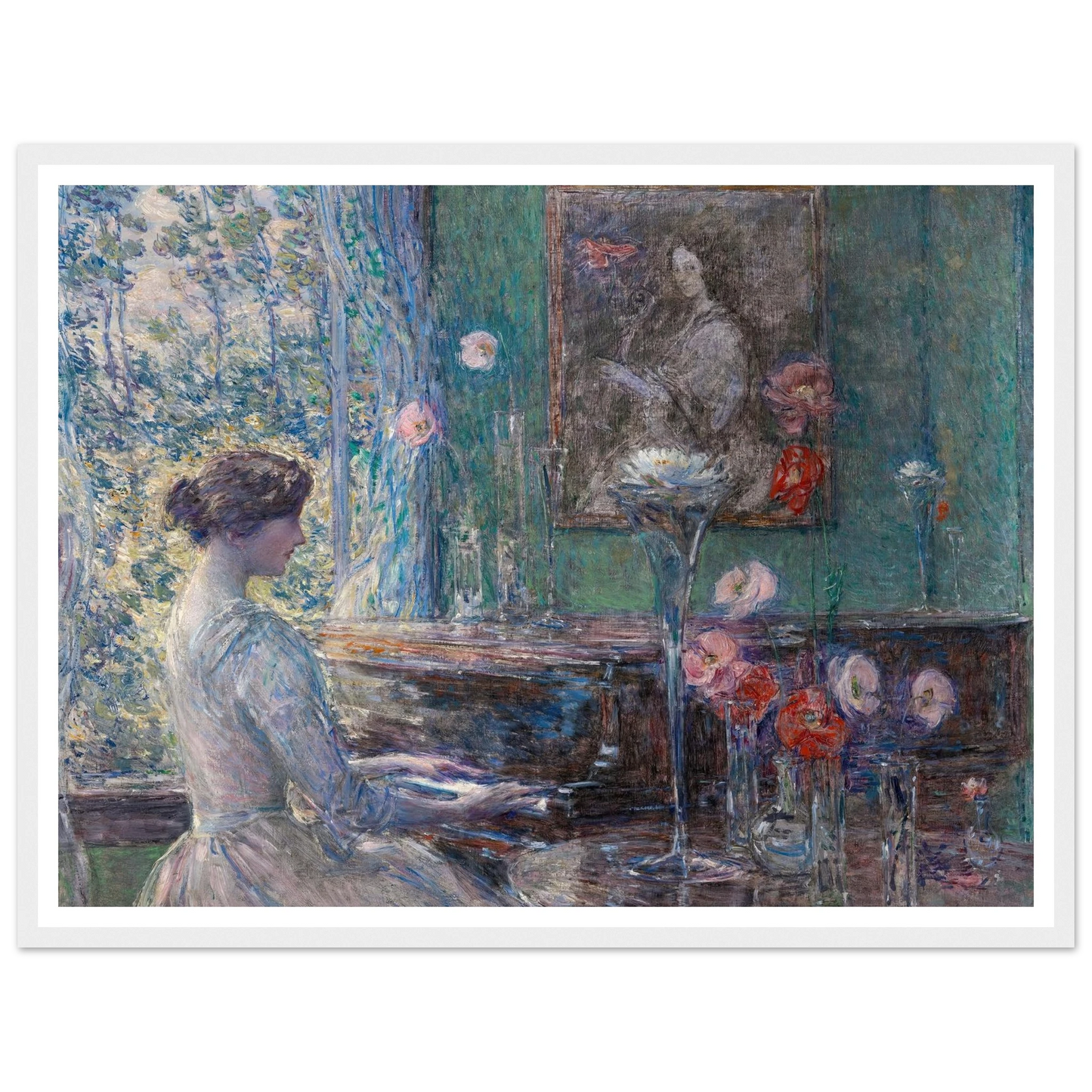 Improvisation (1899) Art Print | Childe Hassam - Framed Poster - 30x40 cm / 12x16″ - Black frame
