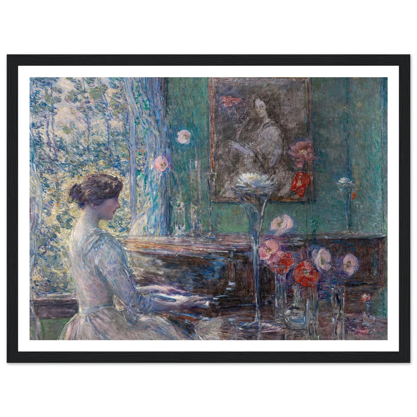 Improvisation (1899) Art Print | Childe Hassam - Framed Poster - 30x40 cm / 12x16″ - Black frame