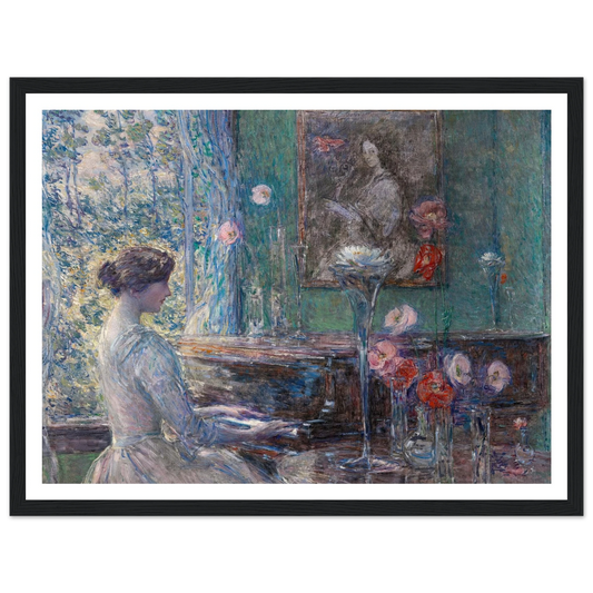 Improvisation (1899) Art Print | Childe Hassam - Framed Poster - 30x40 cm / 12x16″ - Black frame