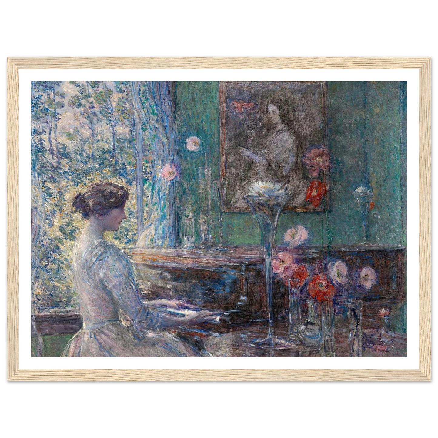 Improvisation (1899) Art Print | Childe Hassam - Framed Poster - 30x40 cm / 12x16″ - Black frame