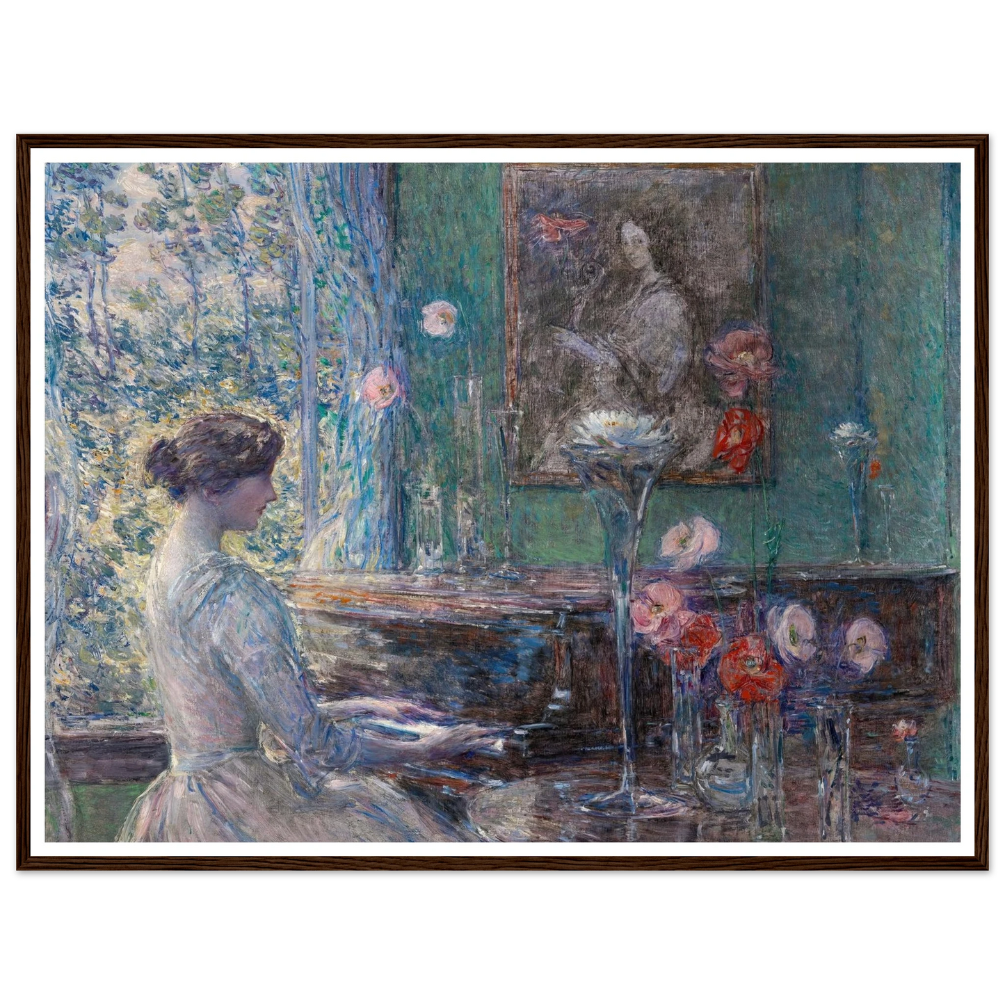 Improvisation (1899) Art Print | Childe Hassam - Framed Poster - 30x40 cm / 12x16″ - Black frame