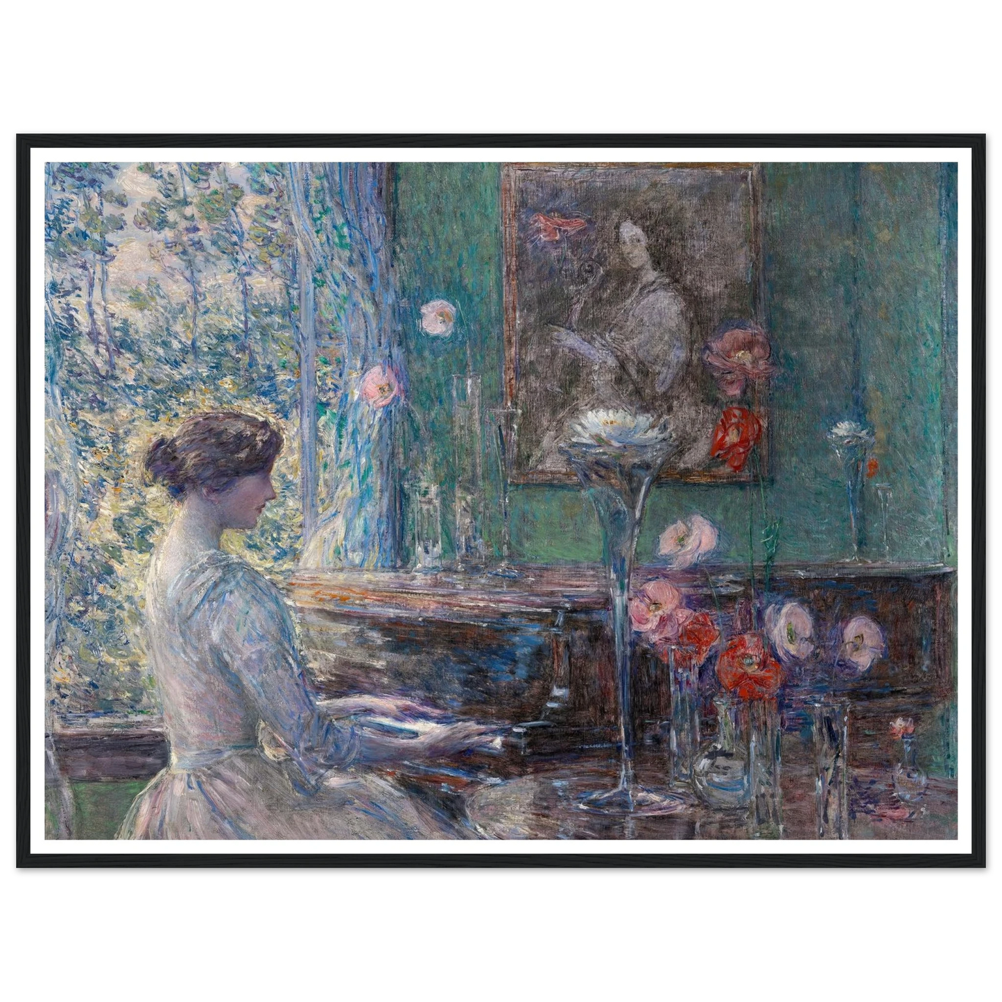Improvisation (1899) Art Print | Childe Hassam - Framed Poster - 30x40 cm / 12x16″ - Black frame