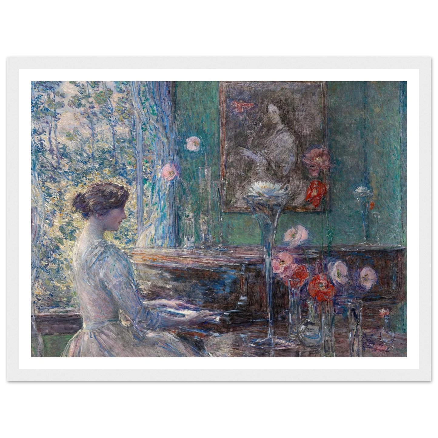 Improvisation (1899) Art Print | Childe Hassam - Framed Poster - 30x40 cm / 12x16″ - Black frame