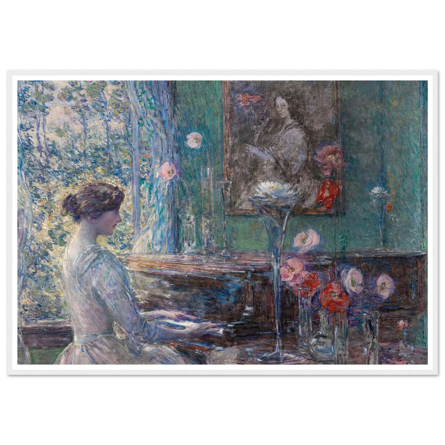 Improvisation (1899) Art Print | Childe Hassam - Framed Poster - 30x40 cm / 12x16″ - Black frame