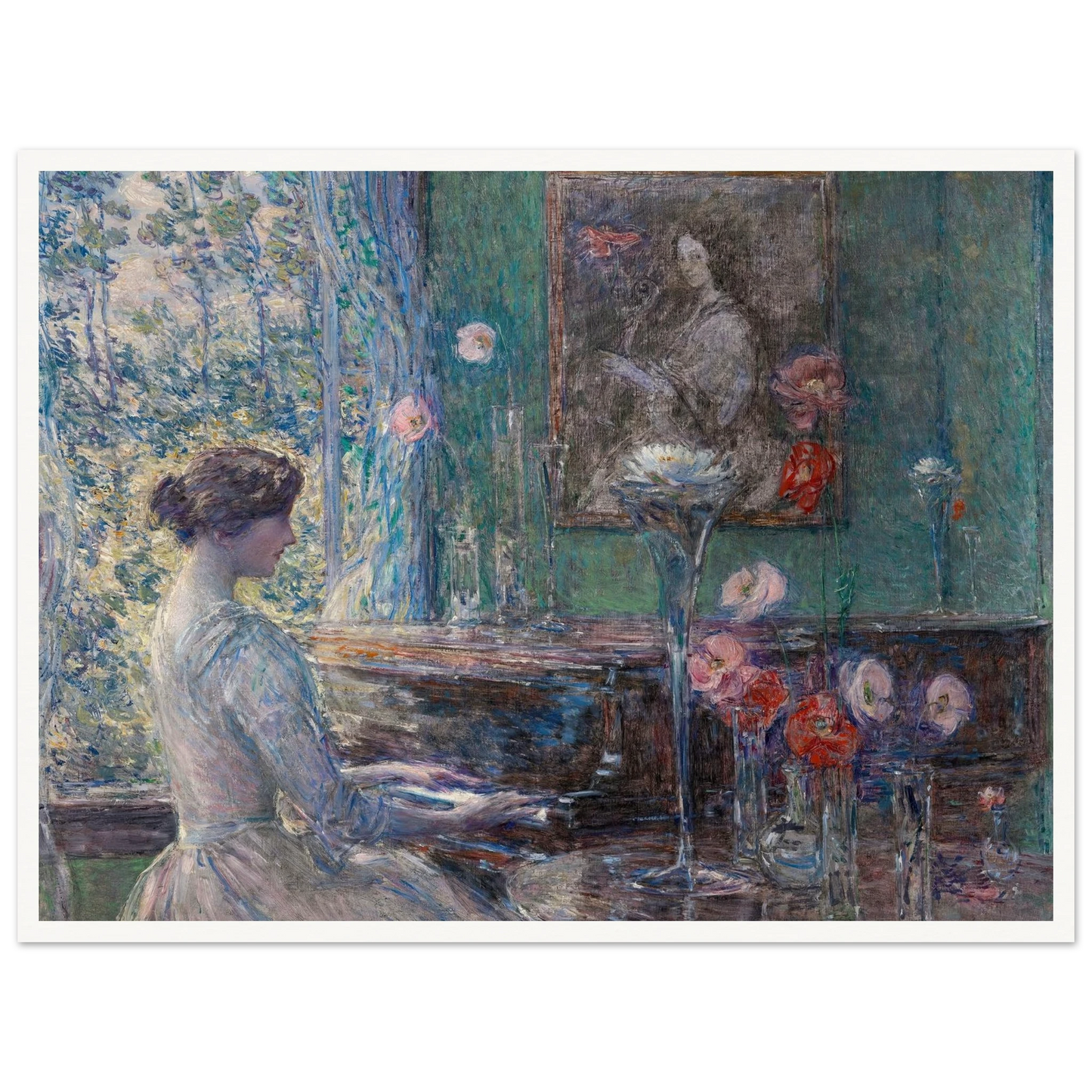 Improvisation (1899) Art Print | Childe Hassam - Framed Poster - 30x40 cm / 12x16″ - Black frame