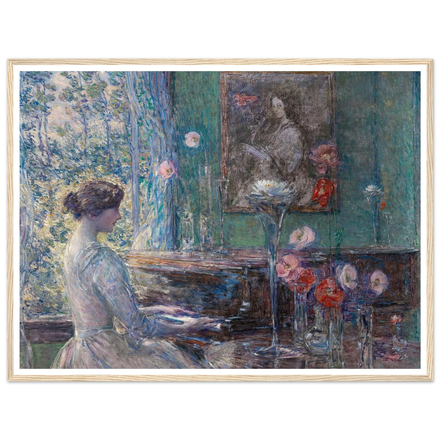 Improvisation (1899) Art Print | Childe Hassam - Framed Poster - 30x40 cm / 12x16″ - Black frame