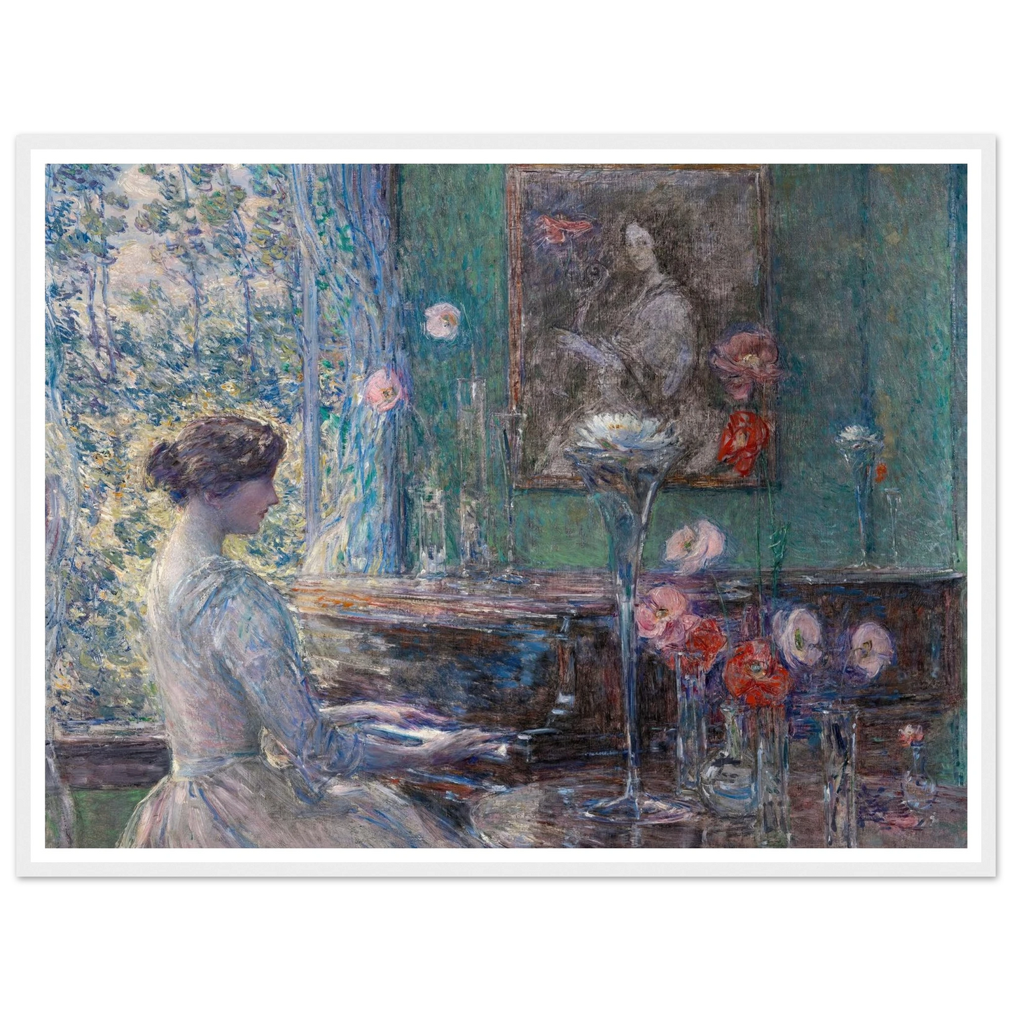 Improvisation (1899) Art Print | Childe Hassam - Framed Poster - 30x40 cm / 12x16″ - Black frame