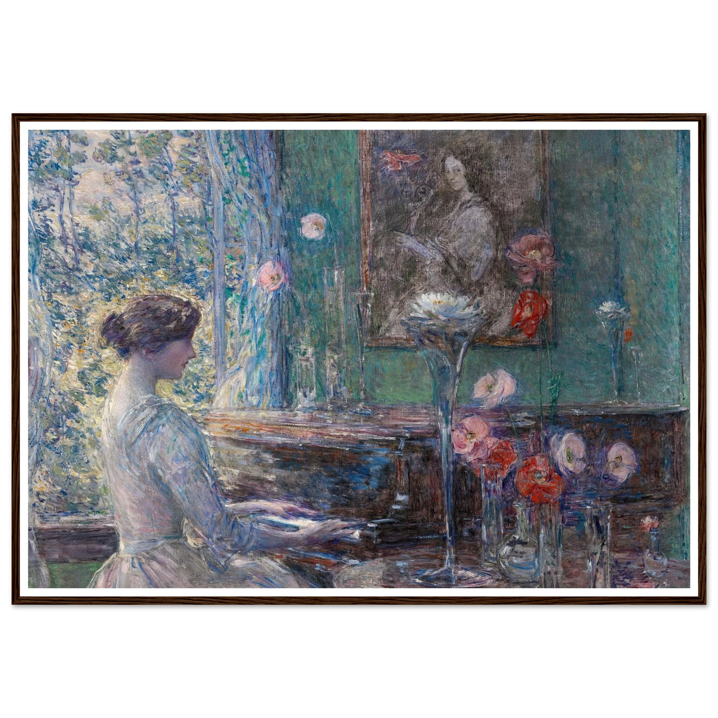 Improvisation (1899) Art Print | Childe Hassam - Framed Poster - 30x40 cm / 12x16″ - Black frame