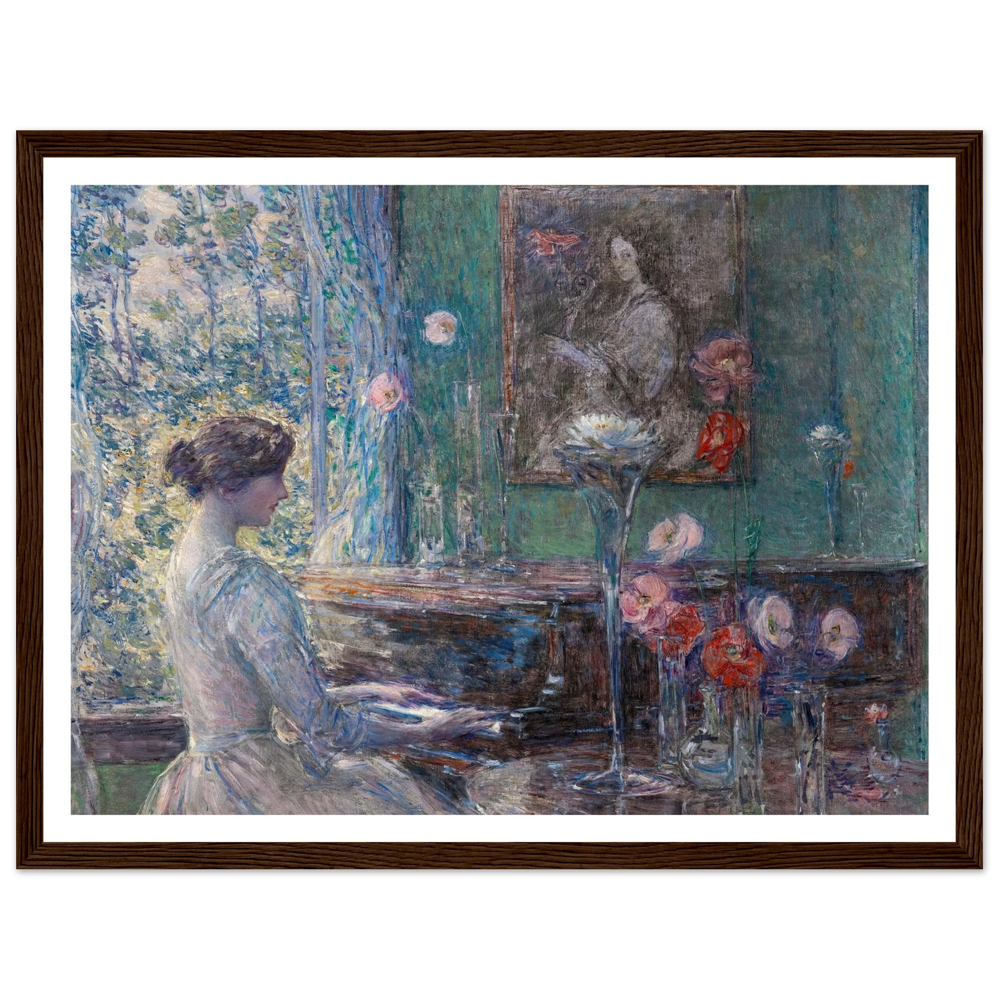 Improvisation (1899) Art Print | Childe Hassam - Framed Poster - 30x40 cm / 12x16″ - Black frame