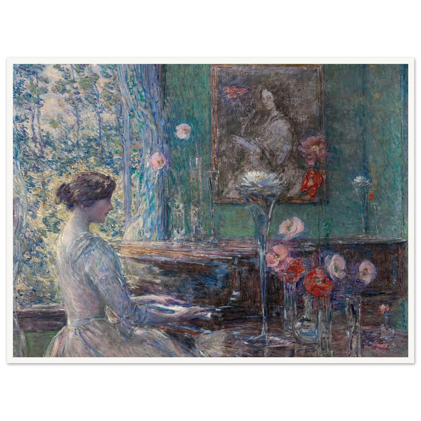 Improvisation (1899) Art Print | Childe Hassam - Framed Poster - 30x40 cm / 12x16″ - Black frame