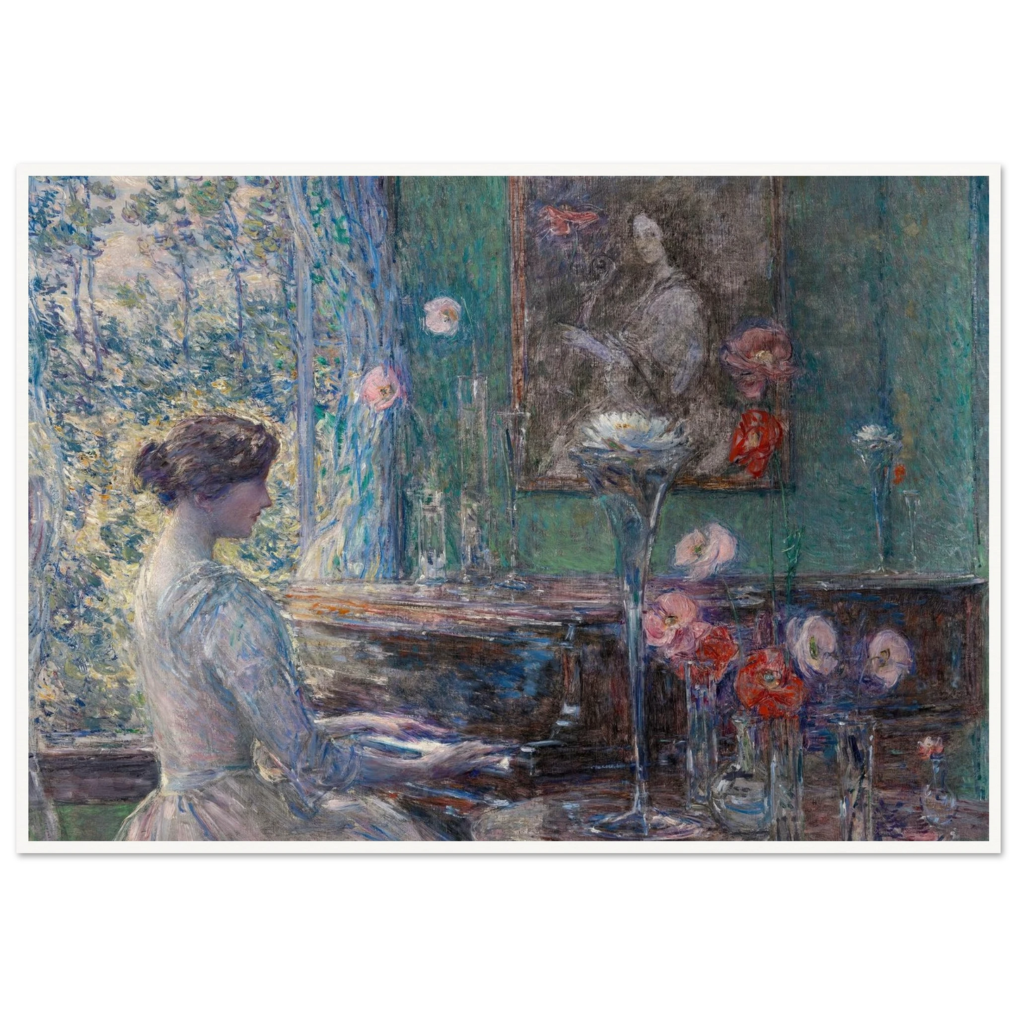 Improvisation (1899) Art Print | Childe Hassam - Framed Poster - 30x40 cm / 12x16″ - Black frame
