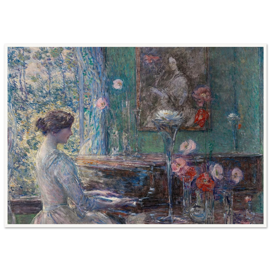Improvisation (1899) Art Print | Childe Hassam - Framed Poster - 30x40 cm / 12x16″ - Black frame