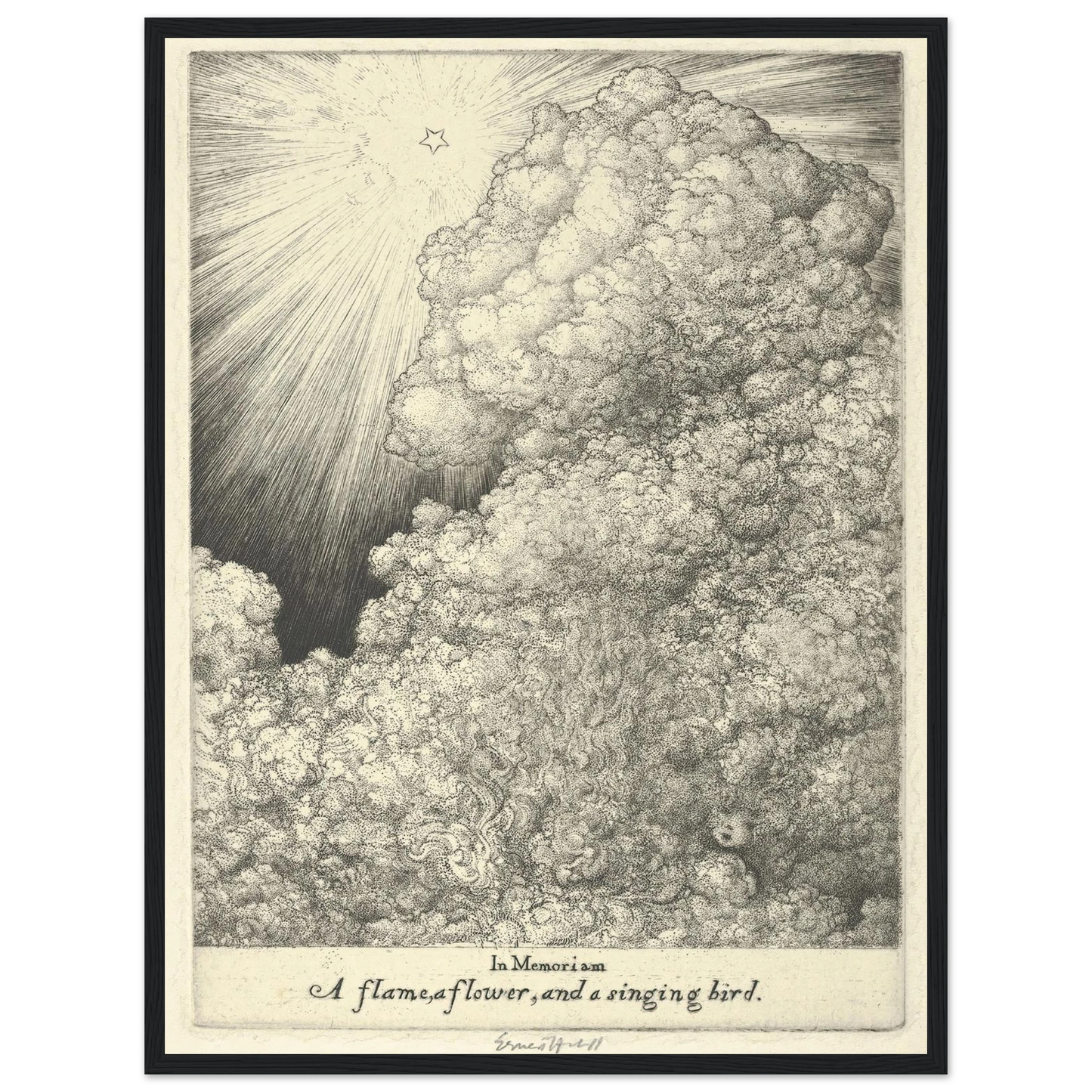 In Memoriam, Louise (1918) Art Print | Ernest Haskell - Framed Poster - 30x40 cm / 12x16″ - Black frame