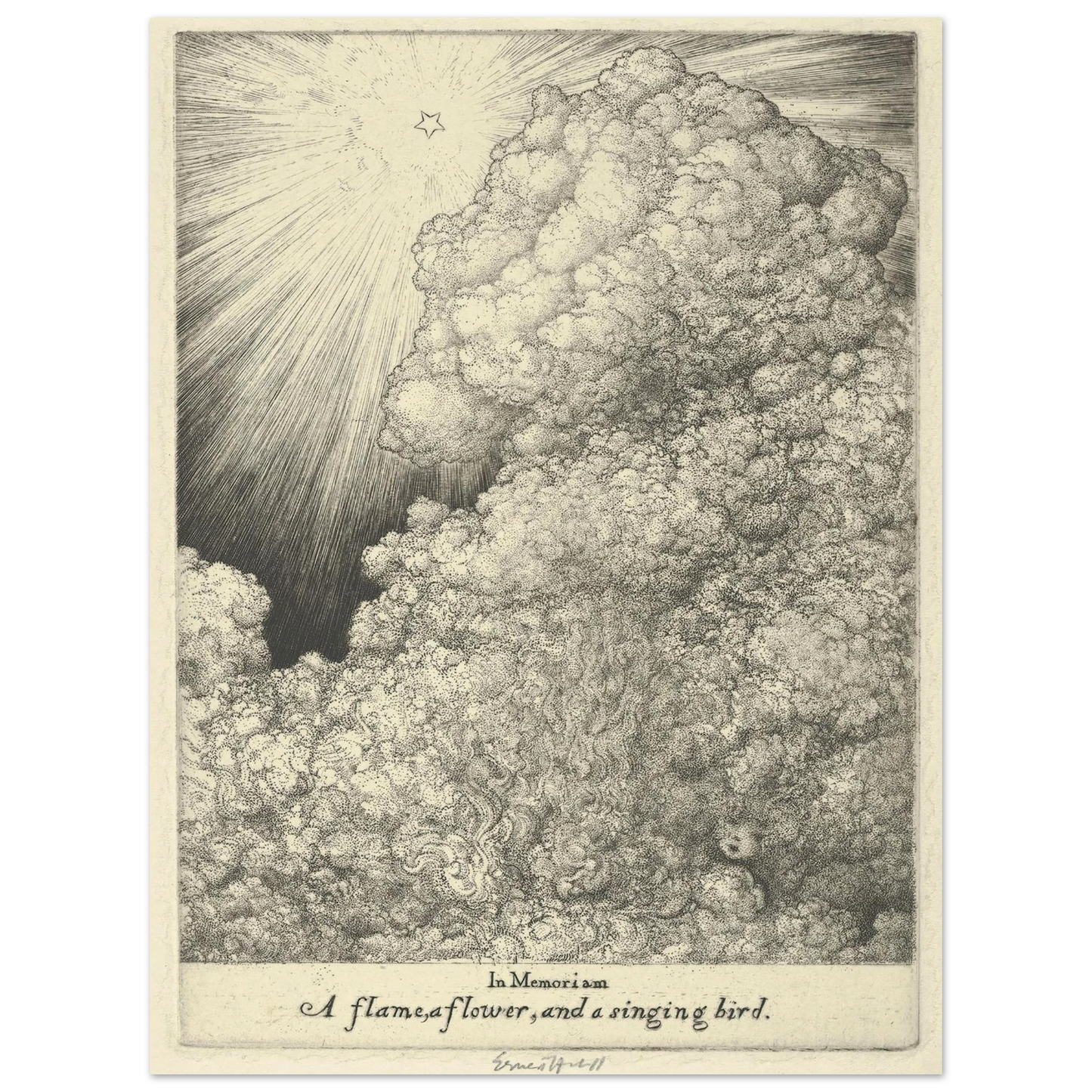 In Memoriam, Louise (1918) Art Print | Ernest Haskell - Framed Poster - 30x40 cm / 12x16″ - Black frame