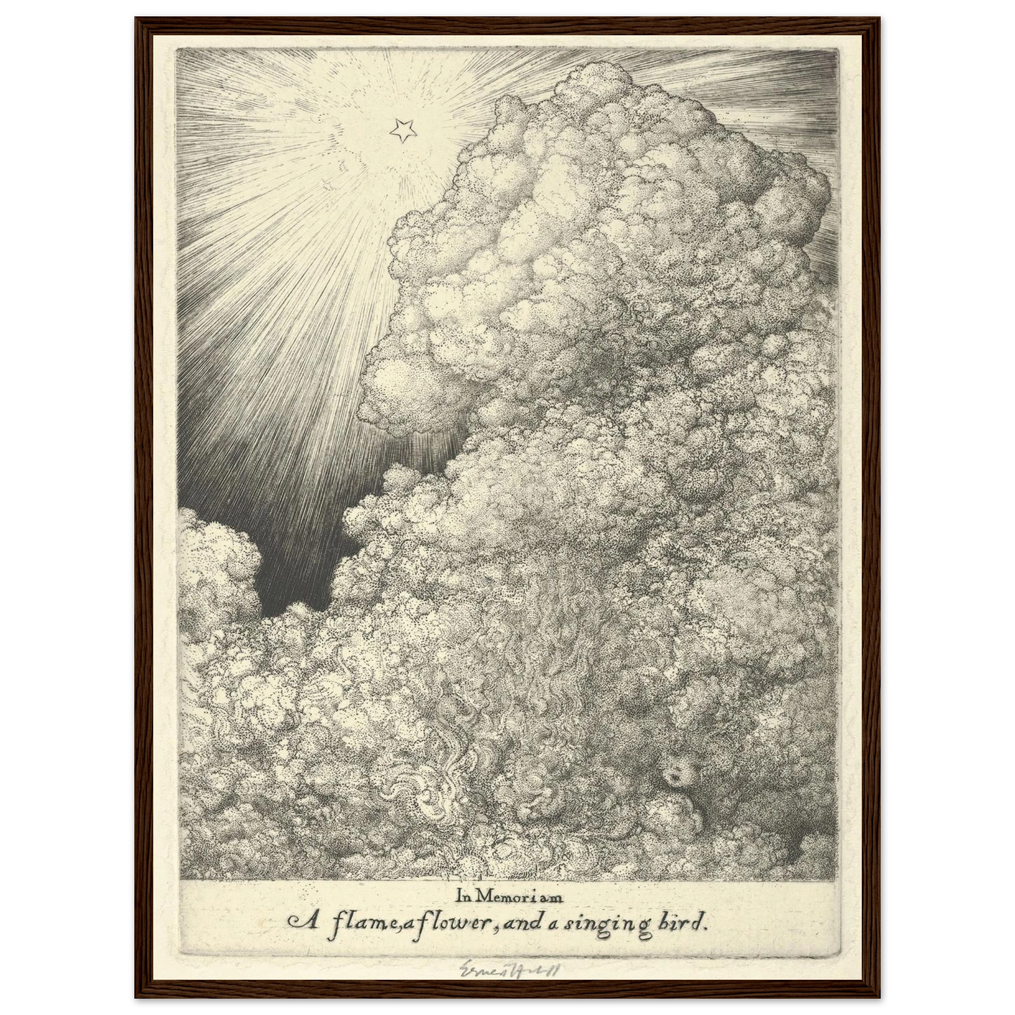 In Memoriam, Louise (1918) Art Print | Ernest Haskell - Framed Poster - 30x40 cm / 12x16″ - Black frame